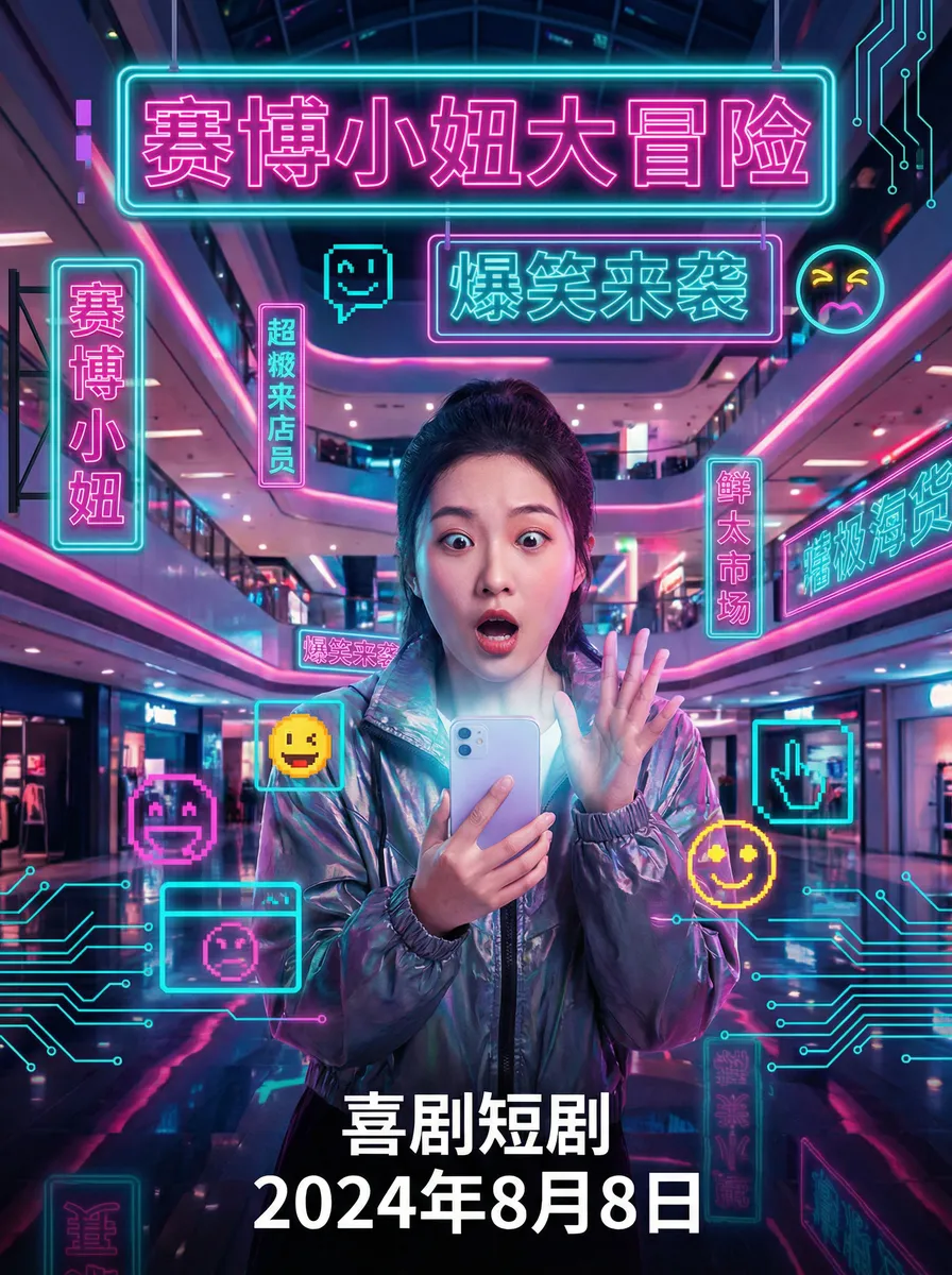 thinkpad平板电脑怎么样 搞笑喜剧短剧 - 赛博小妞大冒险海报