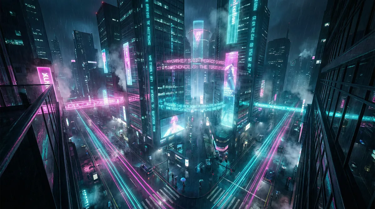 thinkpad平板电脑怎么样 竖屏短剧平台首页背景 - 赛博朋克都市夜景